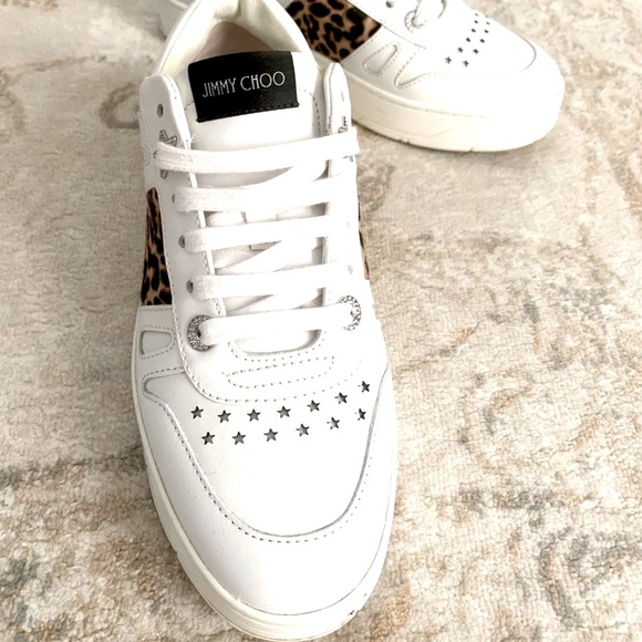 Jimmy Choo Low Top Leather Sneakers - Picture 4 of 11